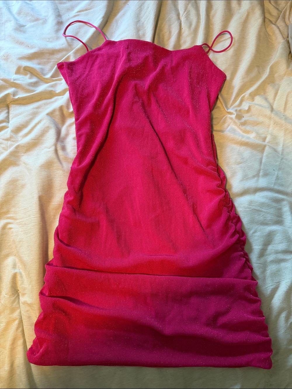 Women's Hot Pink Spaghetti Strap Dress